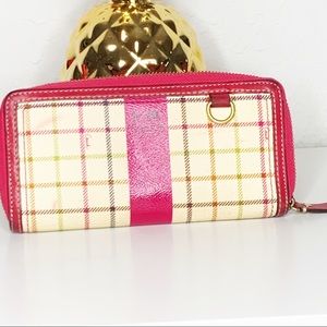 Vintage COACH Plaid Heritage Tattersall Wallet